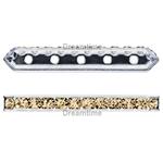 Dreamtime Crystal DC 77730 Rondelle Spacer Bars 5 Hole Golden Shadow/Silver